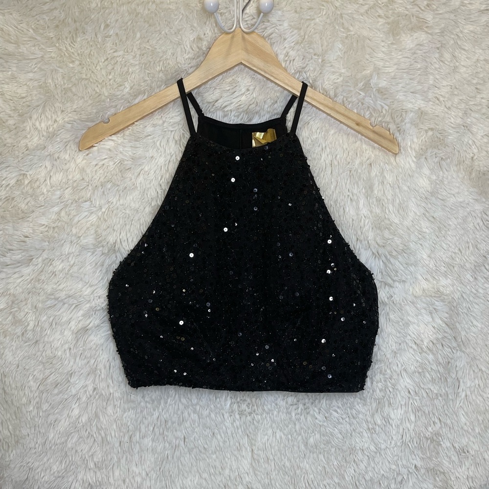 H&M sequined cropped top